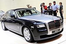 Rolls Royce Ghost, in Genf noch mit der Typennummer auf dem Stand zu sehen. Foto: UnitedPictures